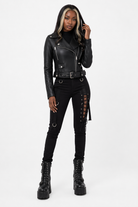 Gothic Black Leather Jacket black