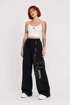 Town' Grunge Cargo Pants Black