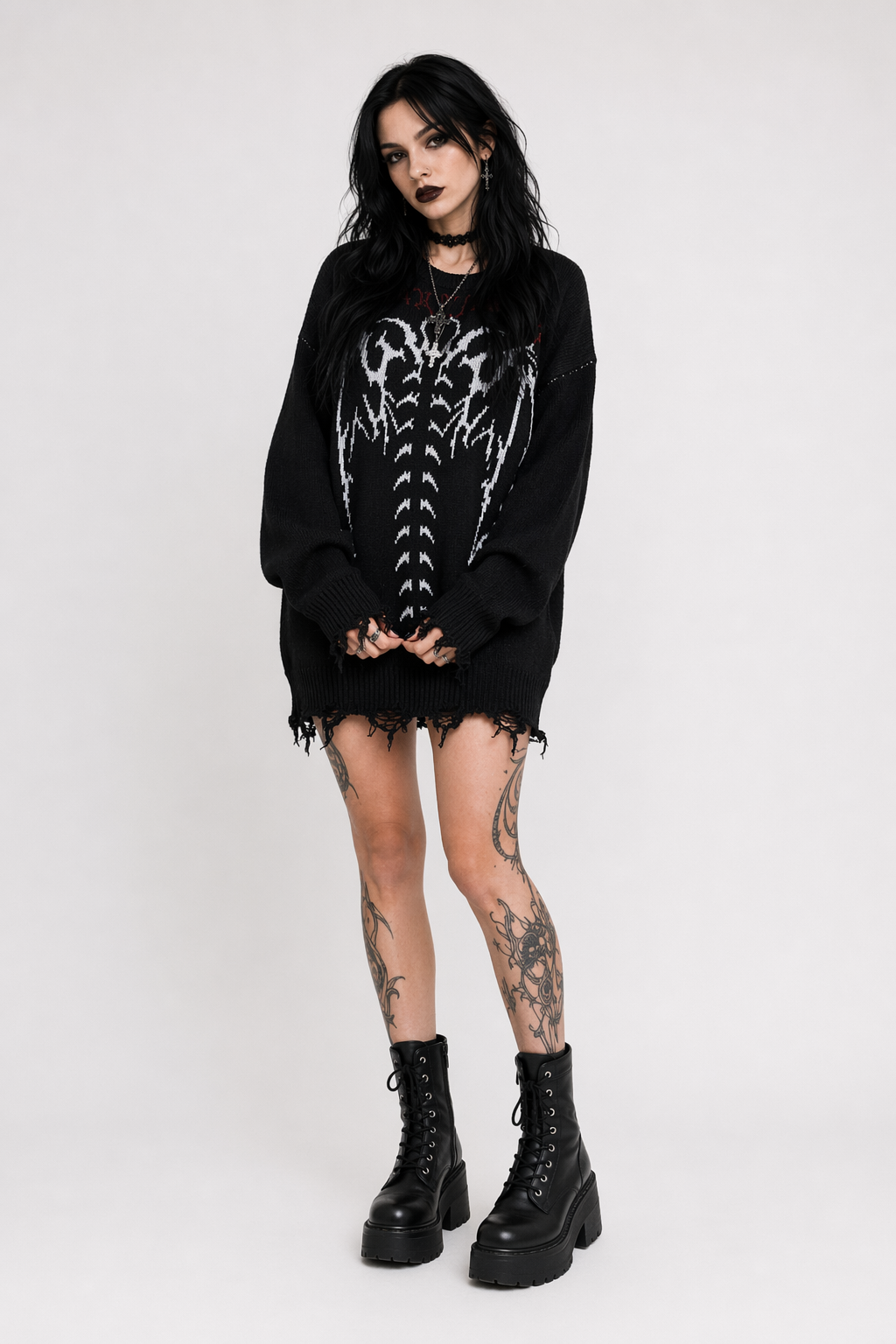 Grunge Femme Fatale Sweater L