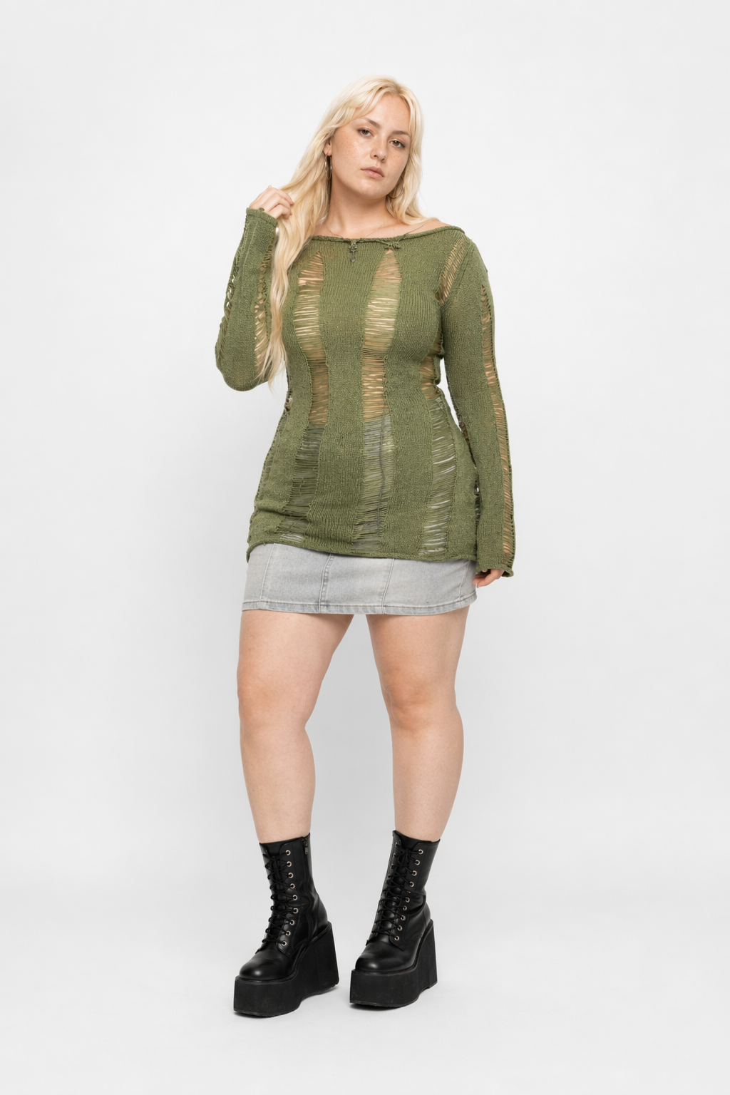 Alt Knit Sweater Green