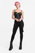 Matrix Faux Leather Bustier Top M