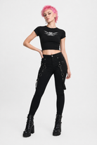 Heart Goth Crop Top S