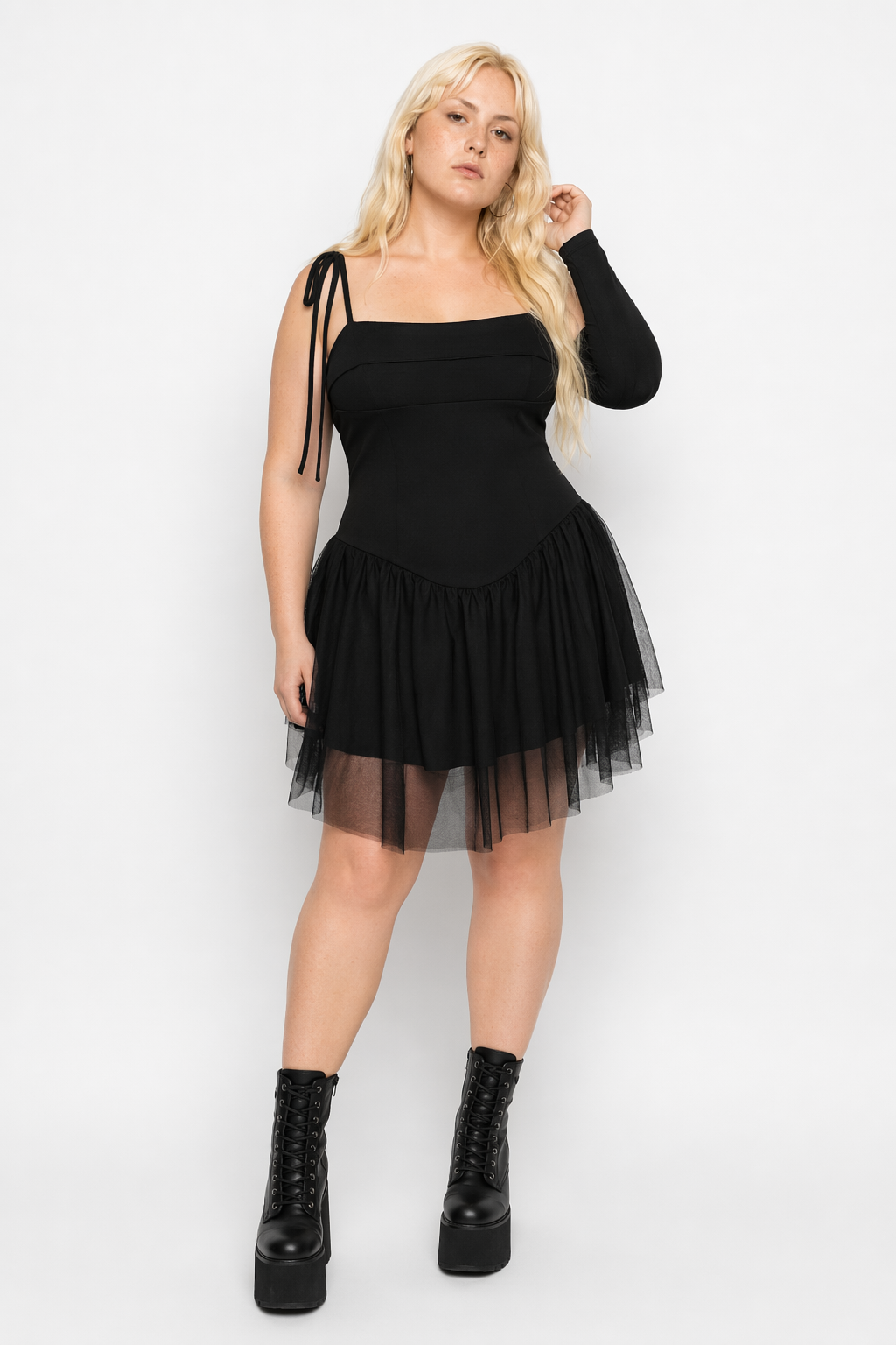 Midnight Alt Bandage Strap Dress Black