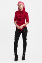 99' Black Hooded Top in Multiple Colors Red