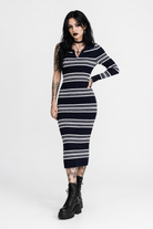 Pandora Stripe Knit Bodycon Dress Default Title