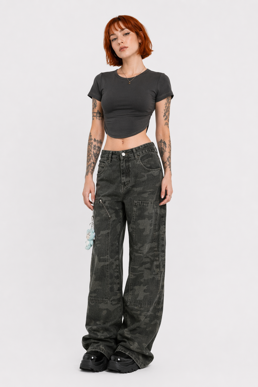 Hunted' Harajuku Green Cargo Pants Pic