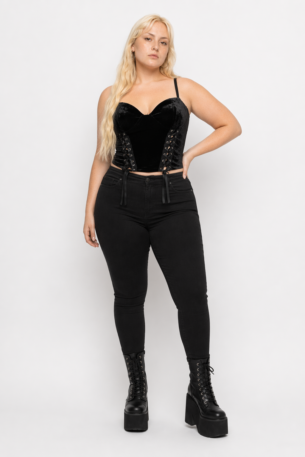 Black Goth Top Black