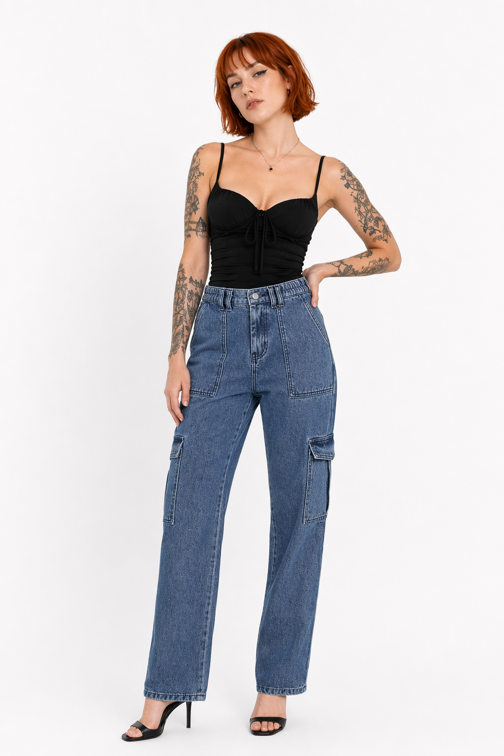Come Get Some' Grunge Trousers. Blue