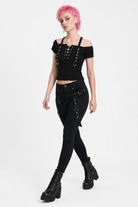 Gothic Off-Shoulder Crop Maximum Default