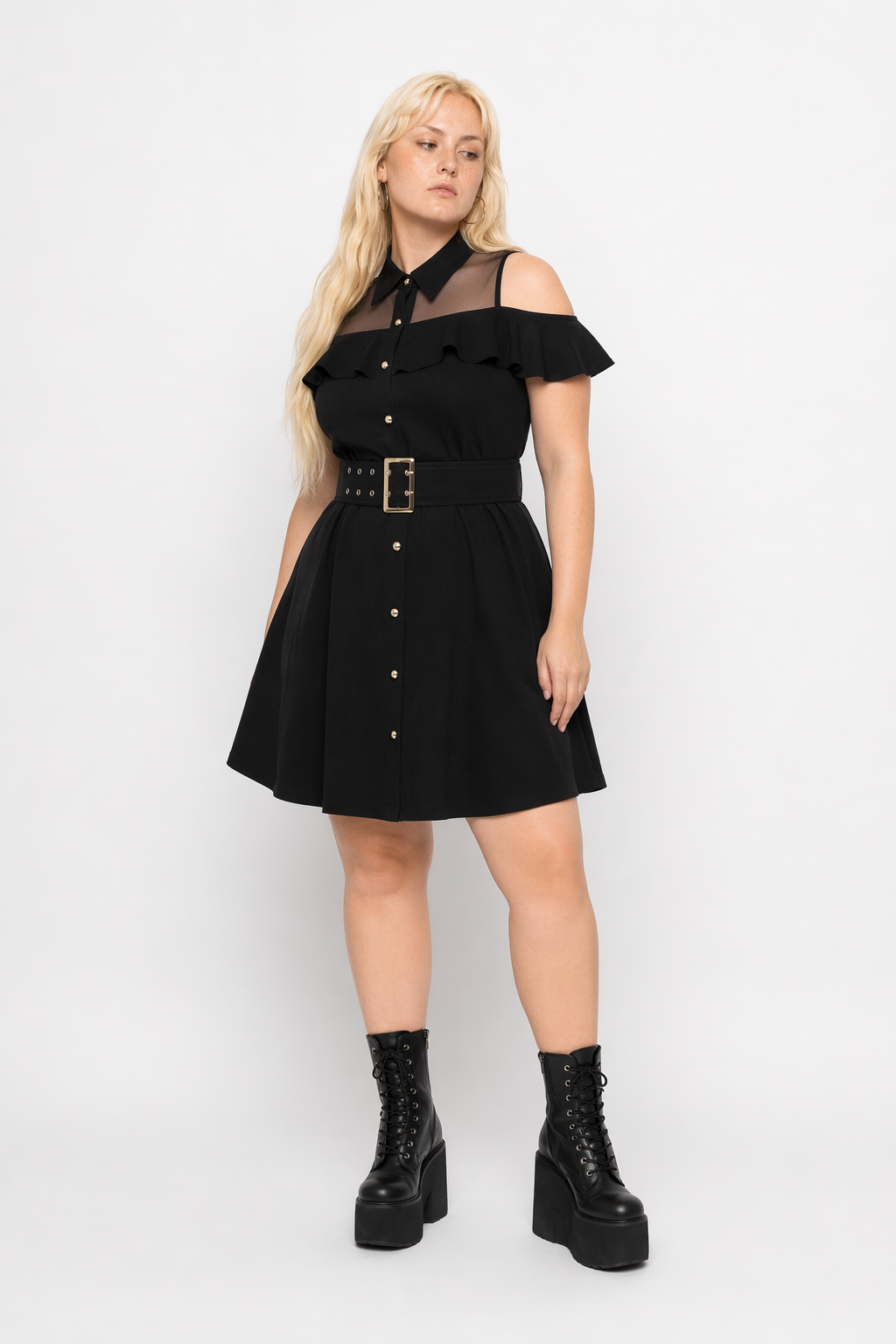 Kiss of Death' Grunge Mesh Dress black