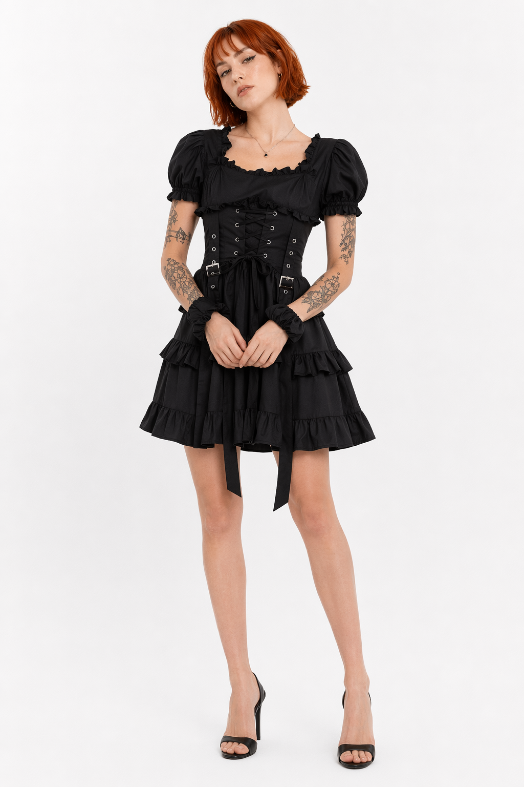 Gothic-inspired Black Dress Black