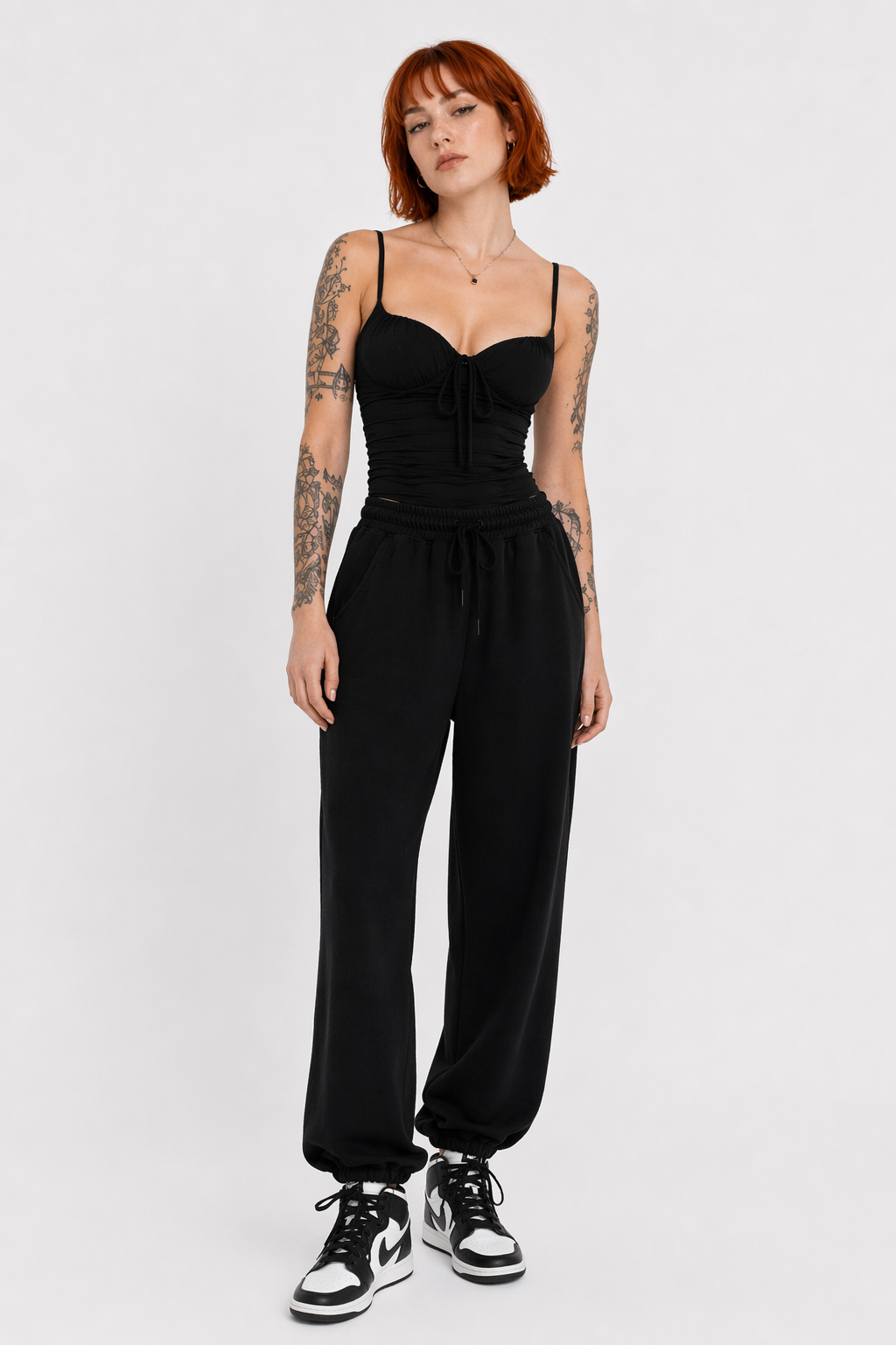 Gray/Black Jogger Pants Black