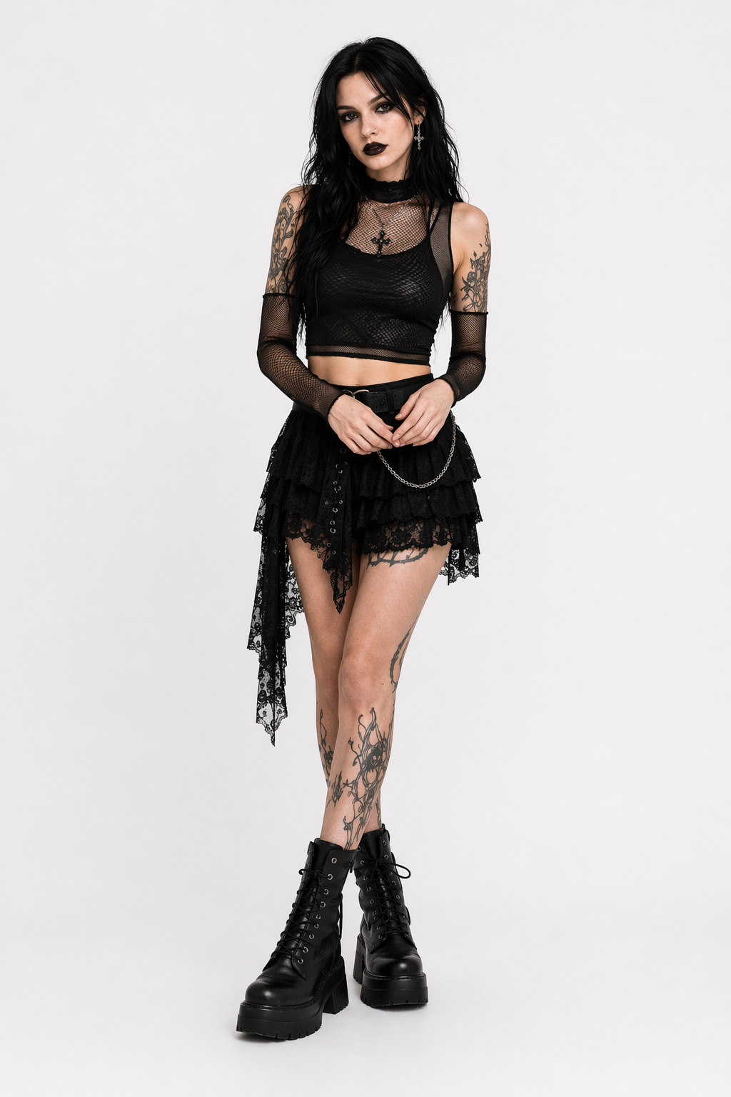 Transparent Spark Plug Mesh Top Black