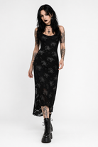 Black Grunge Mesh Dress Black