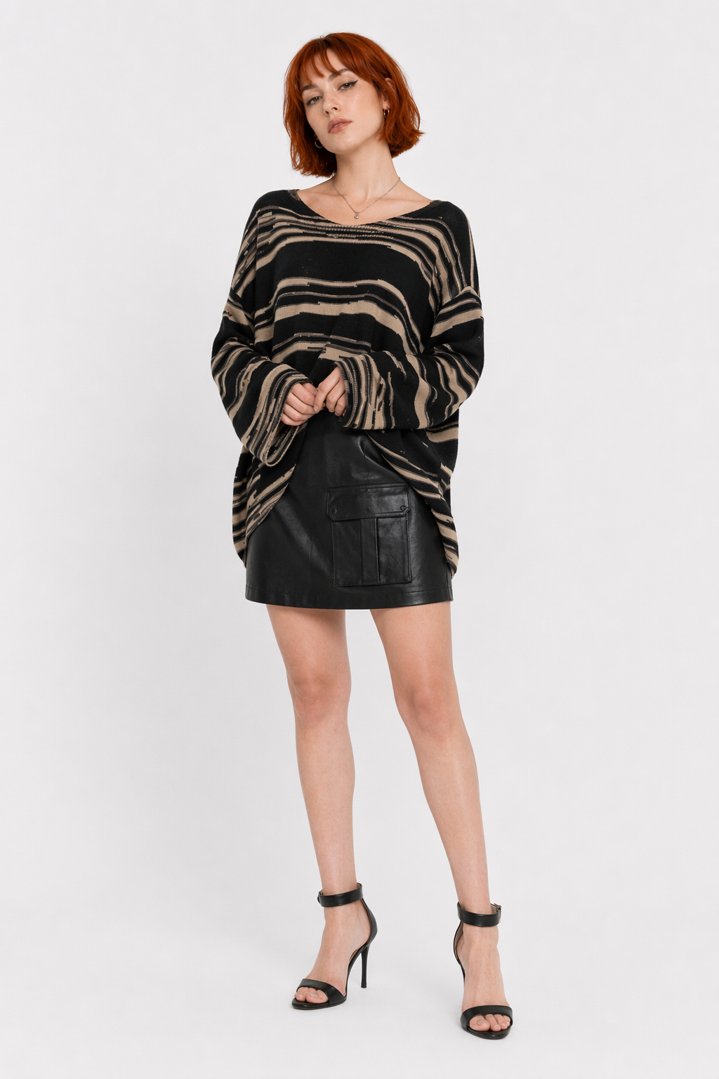 Striped Oversized Sweater Default Title