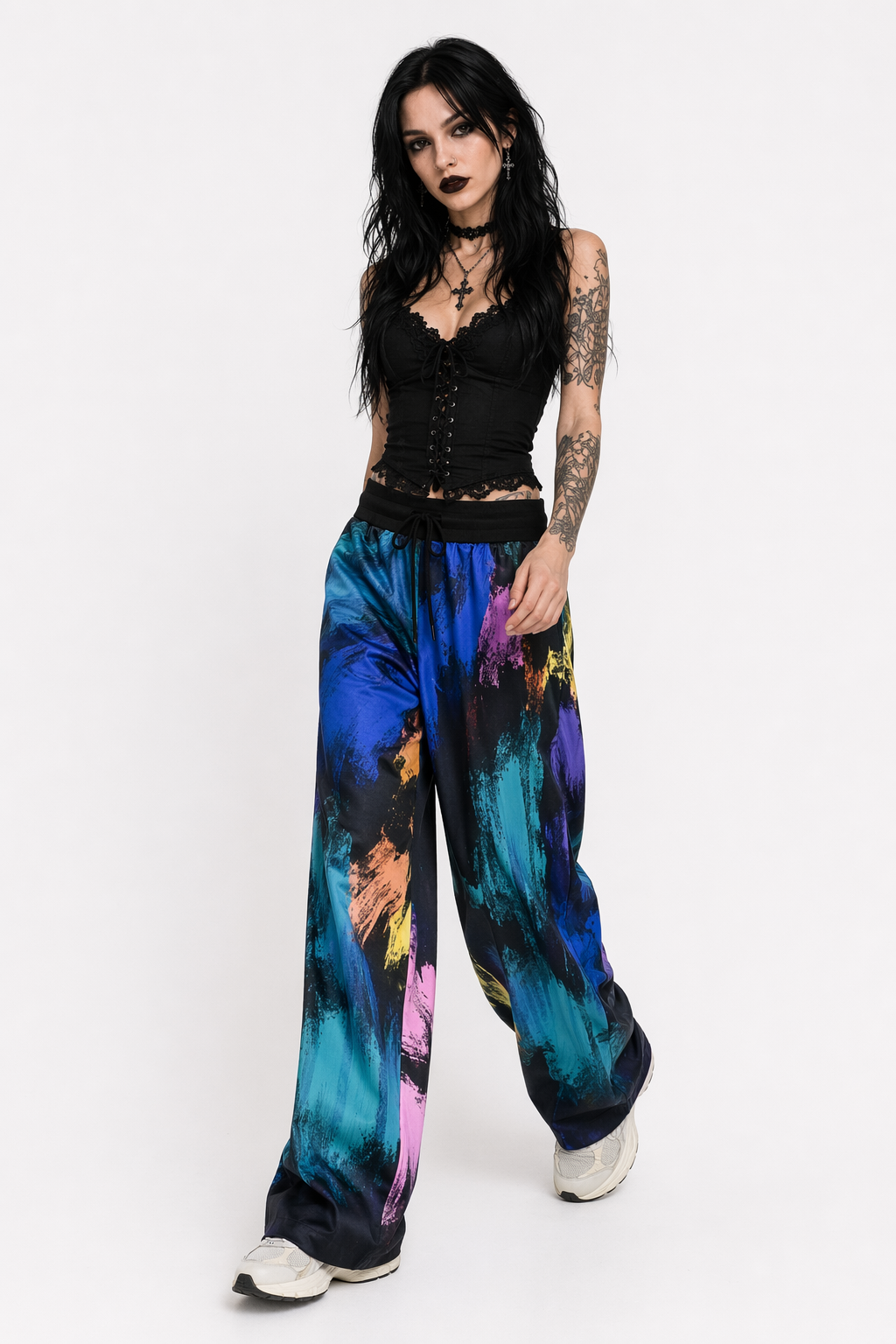 "Multi Color Oversized Pants: Slow Down!" Picture Color
