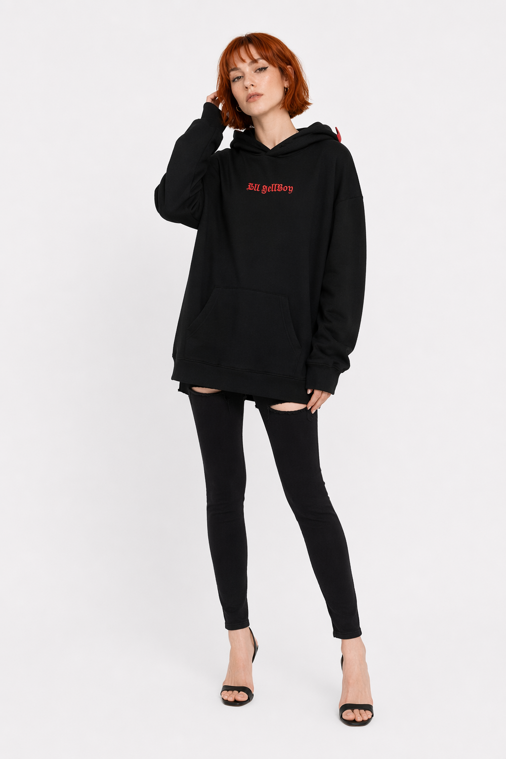 Hellboy Grunge Horn Hoodie Black