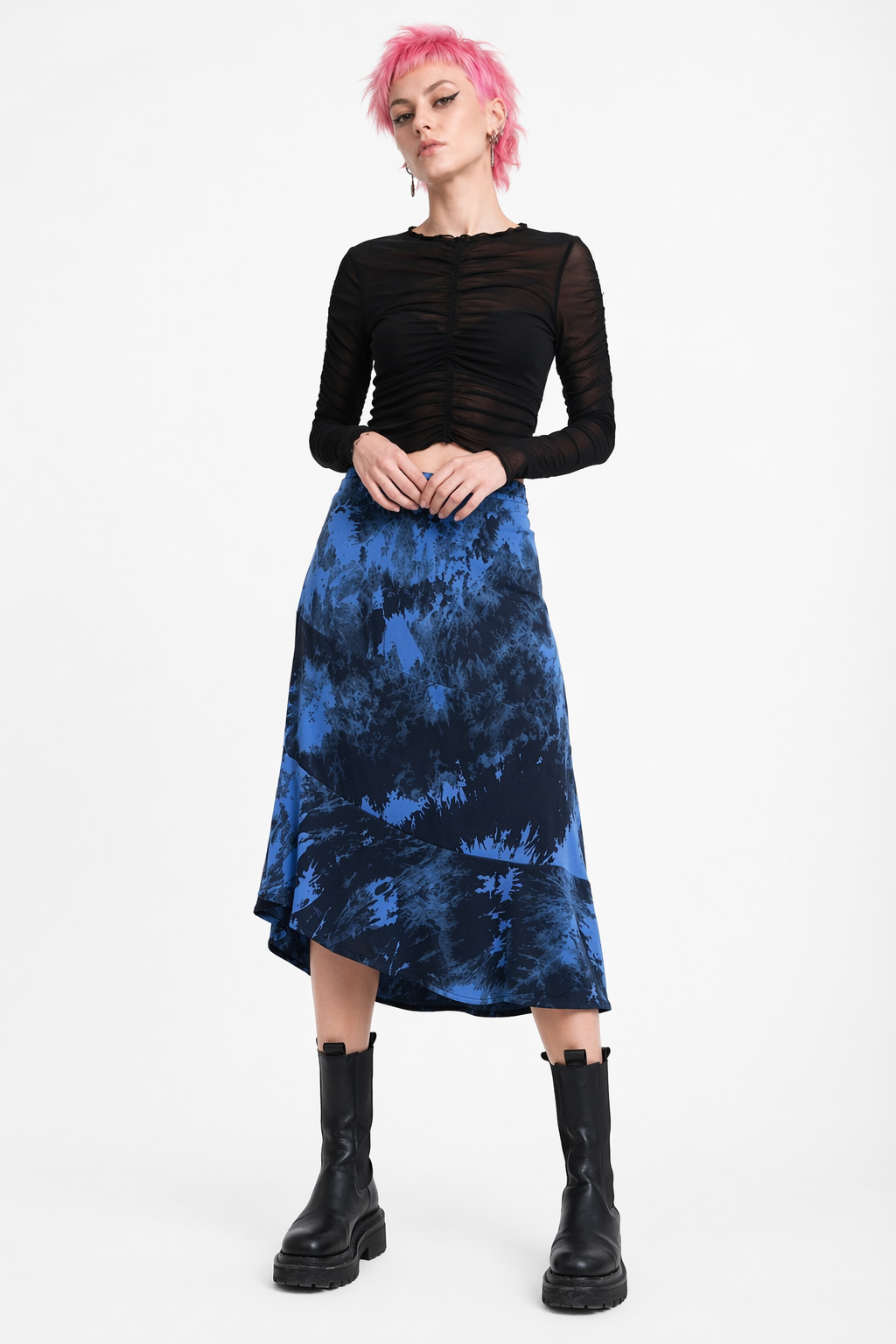 Blue Tie Dye Skirt S