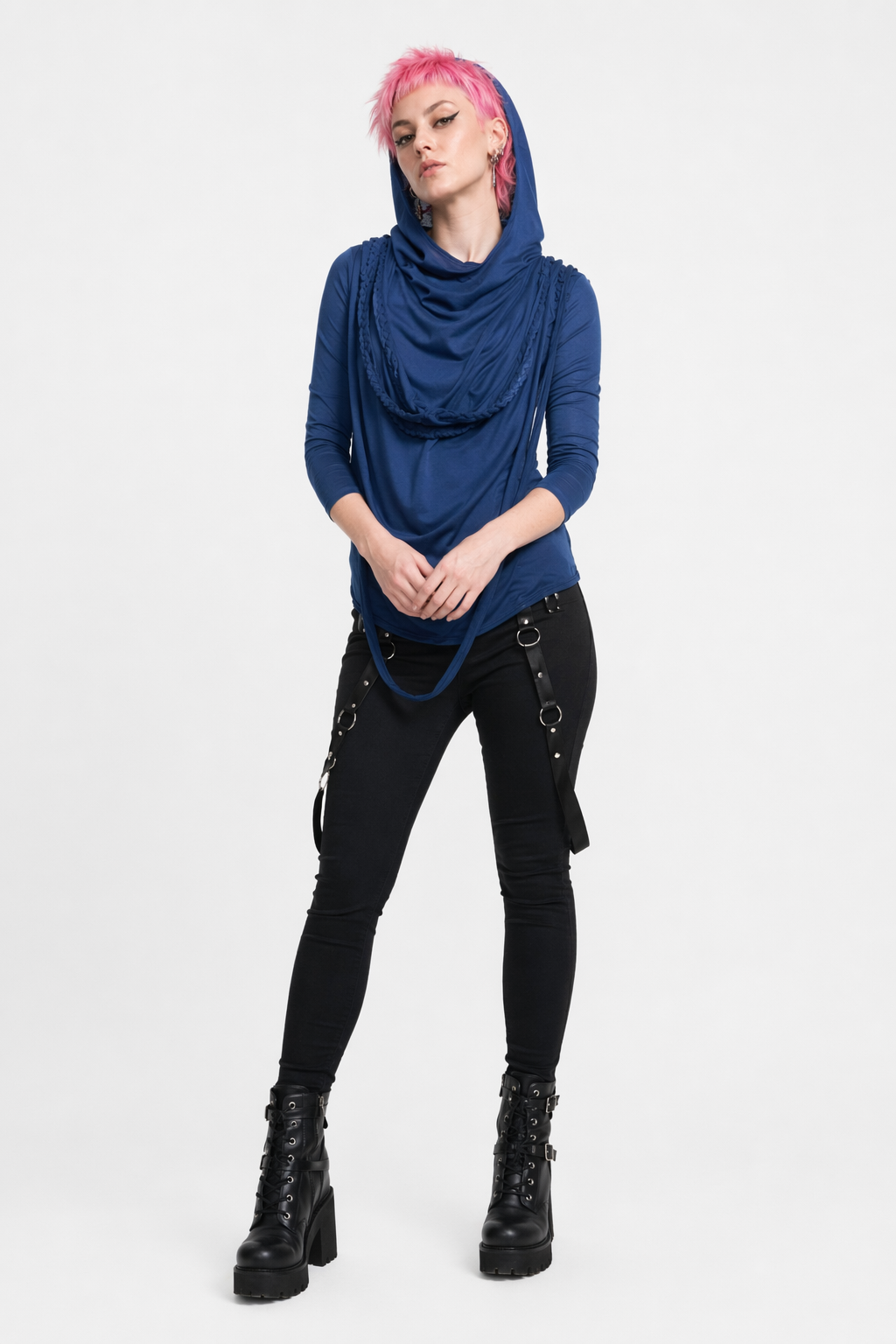 99' Black Hooded Top in Multiple Colors royalblue
