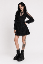 Cyclone Gothic Bow Dress Black