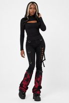 Tie Dye Leg Warmers - Red/Black. Default Title