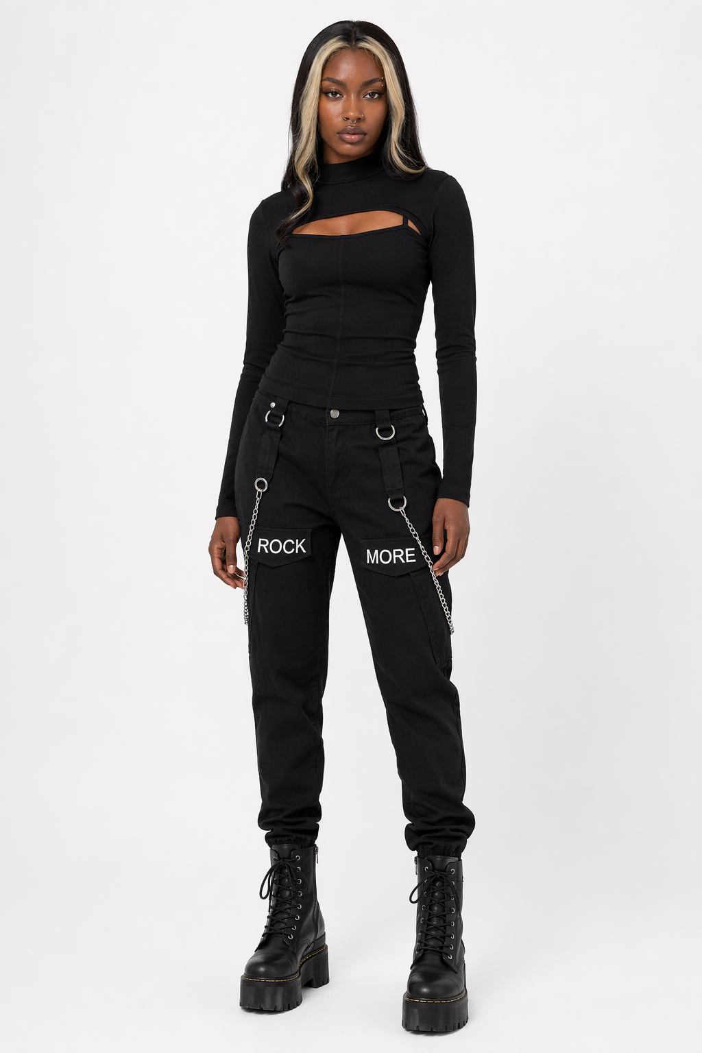 Black Cargo Pants black