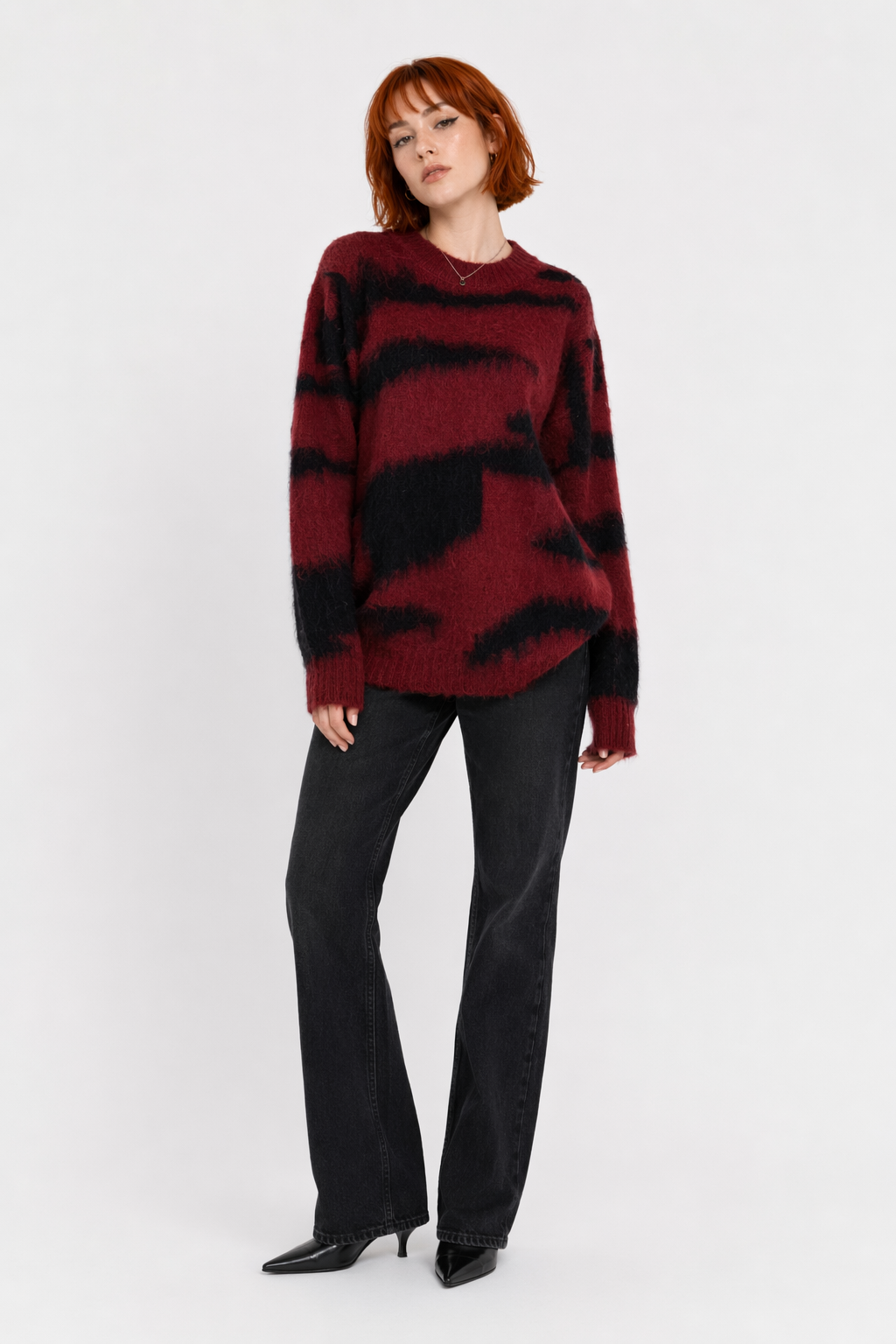 Red and Black Grunge Sweater' Default Title