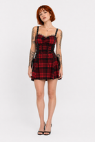 "Rebel Plaid Grunge Dress" 1