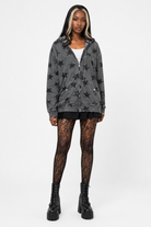 Grunge Grey Star Hoodie as picture