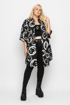 "Oversize Black Smiley Shirt" Black