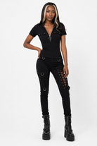 "Black Smoked Casual Top" black