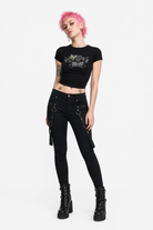 Heart Goth Crop Top M