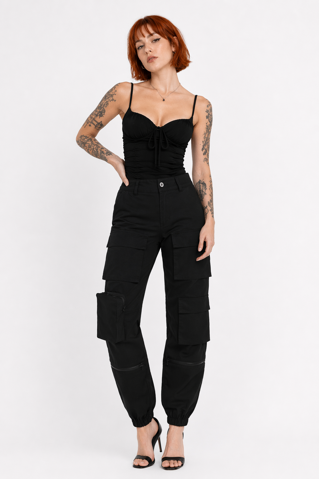 "Black Cargo Pants - Take Control" Black