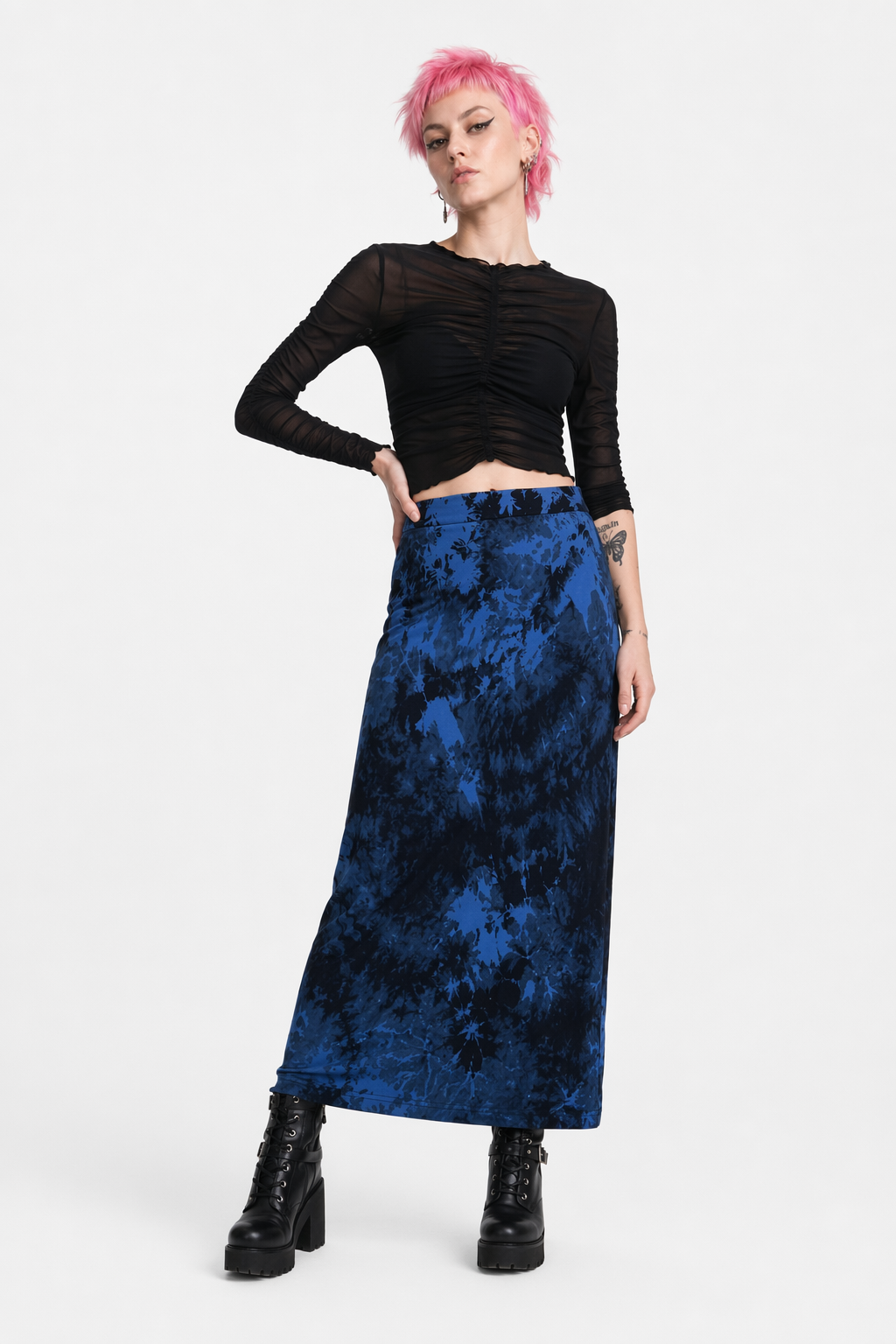 Blue Tie Dye Skirt L