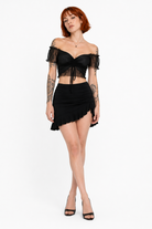 Black Lies' Pull Over Crop black