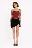 Grunge Goth Crop Top Red Camis