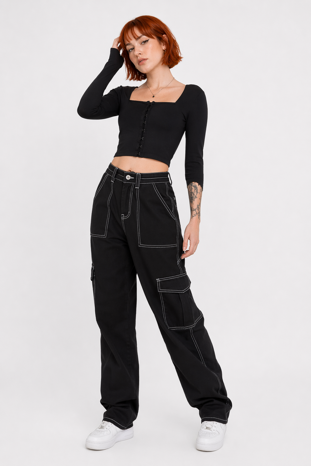 Come Get Some' Grunge Trousers. BLACK