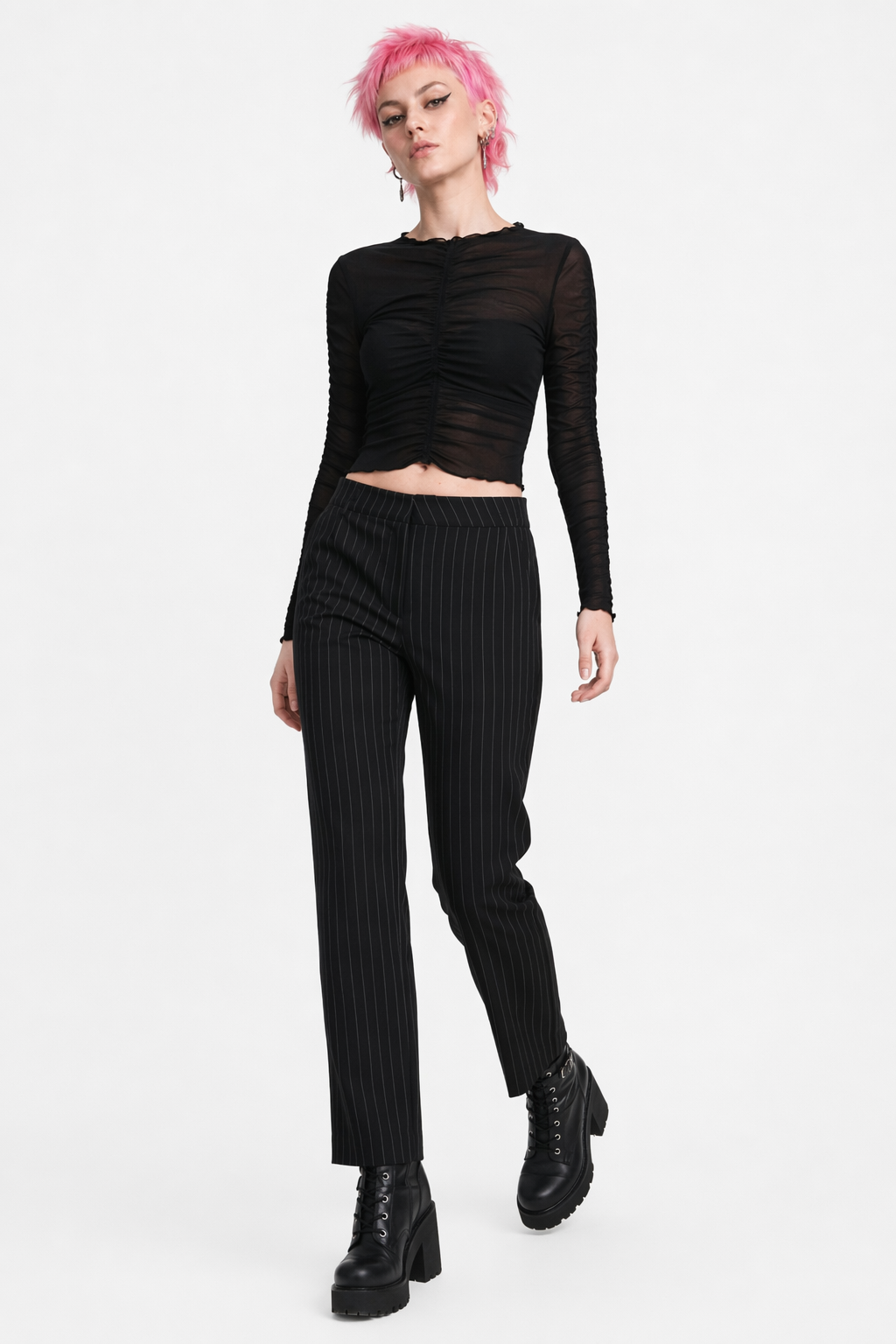 Goodbye Black Striped Pants pants