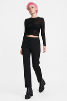 Goodbye Black Striped Pants pants