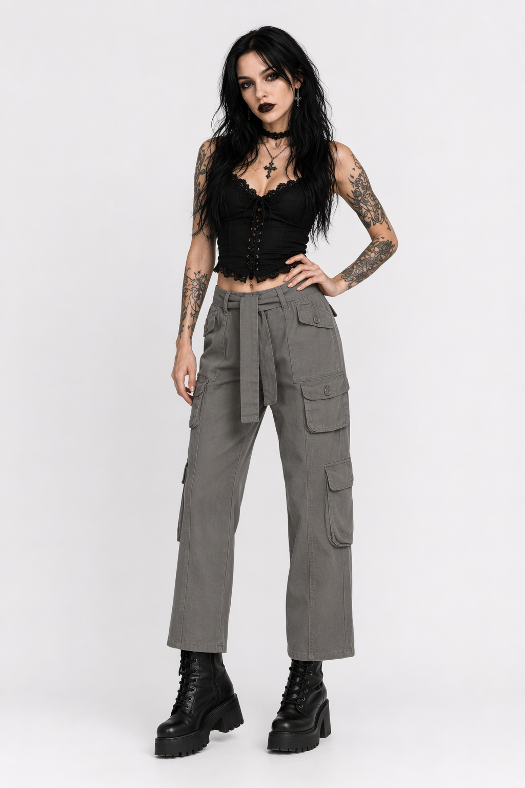 killer cargo pants' Grey