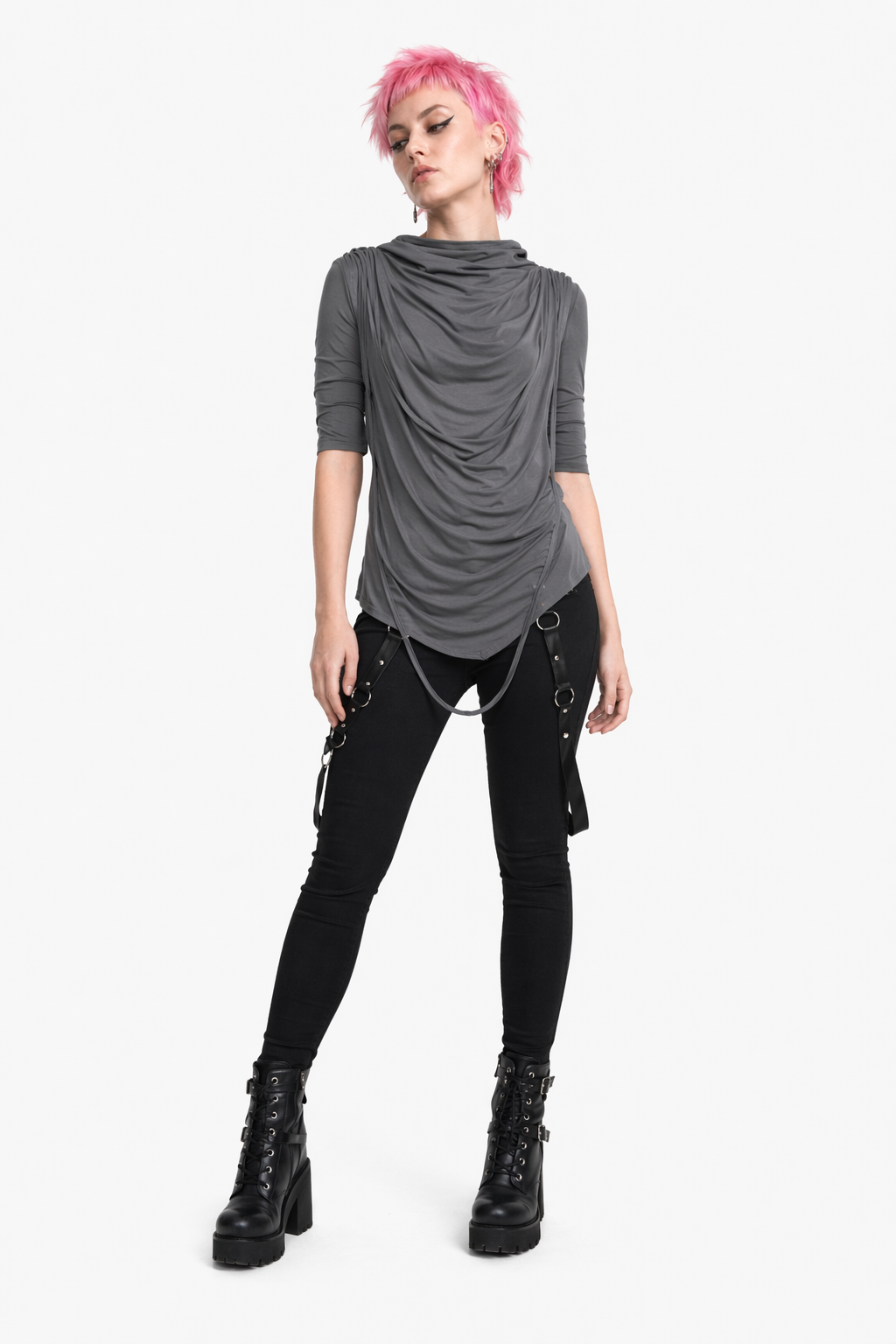 99' Black Hooded Top in Multiple Colors gray