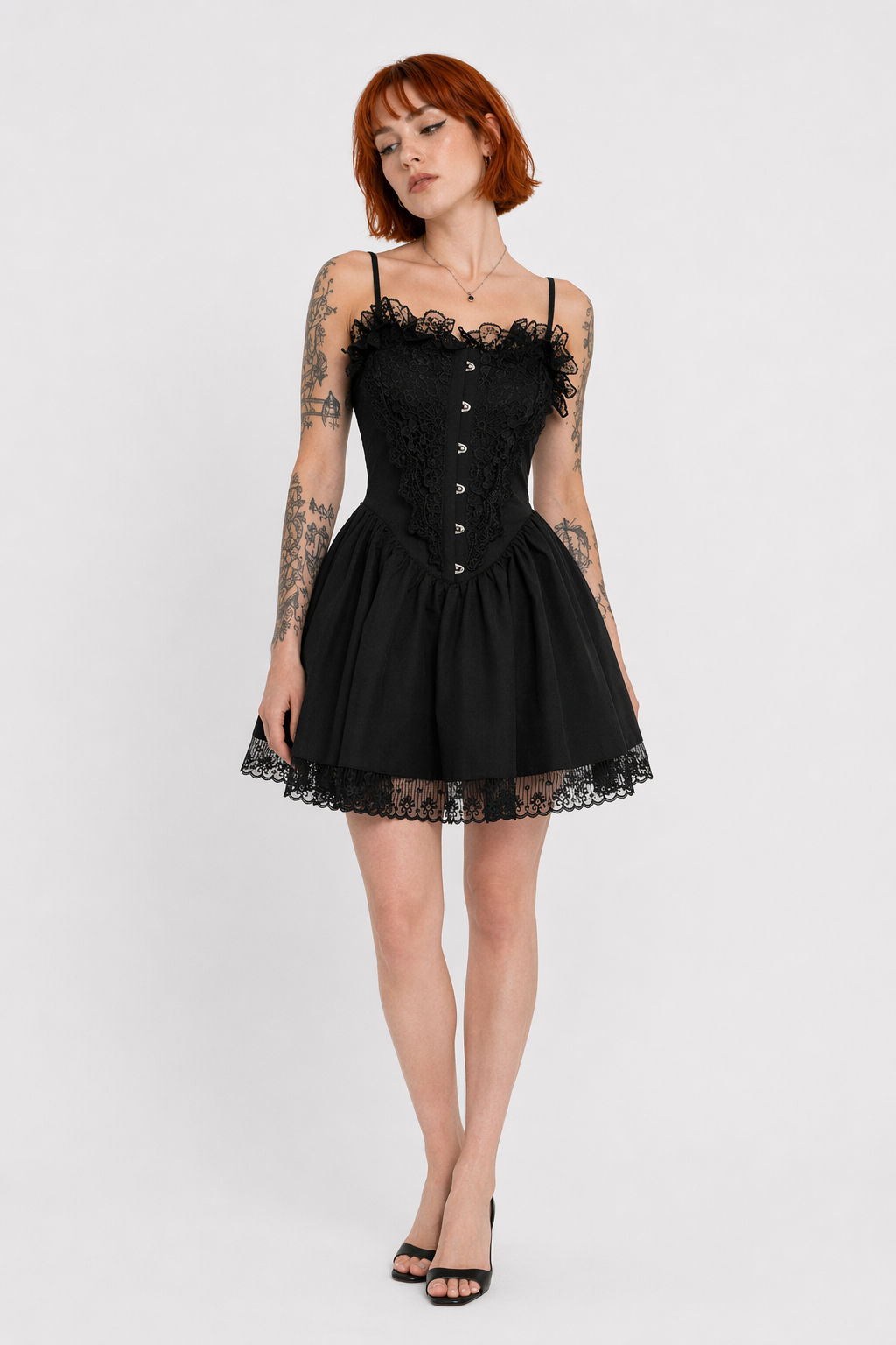 Black Lace Lolita Dress M