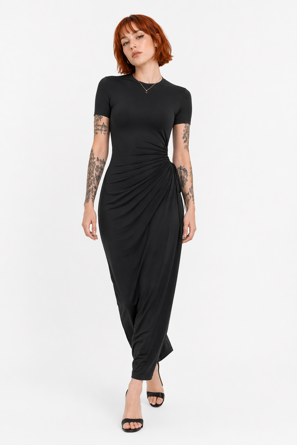 Black Grunge Dress Black