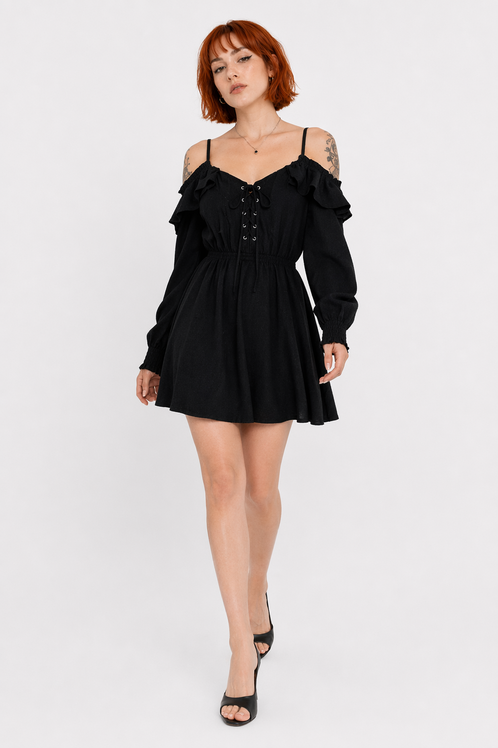 Black Deadbeat Grunge Dress black