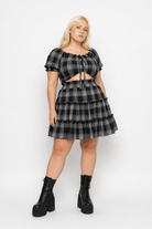 Black Plaid Two-Piece Set' plaid