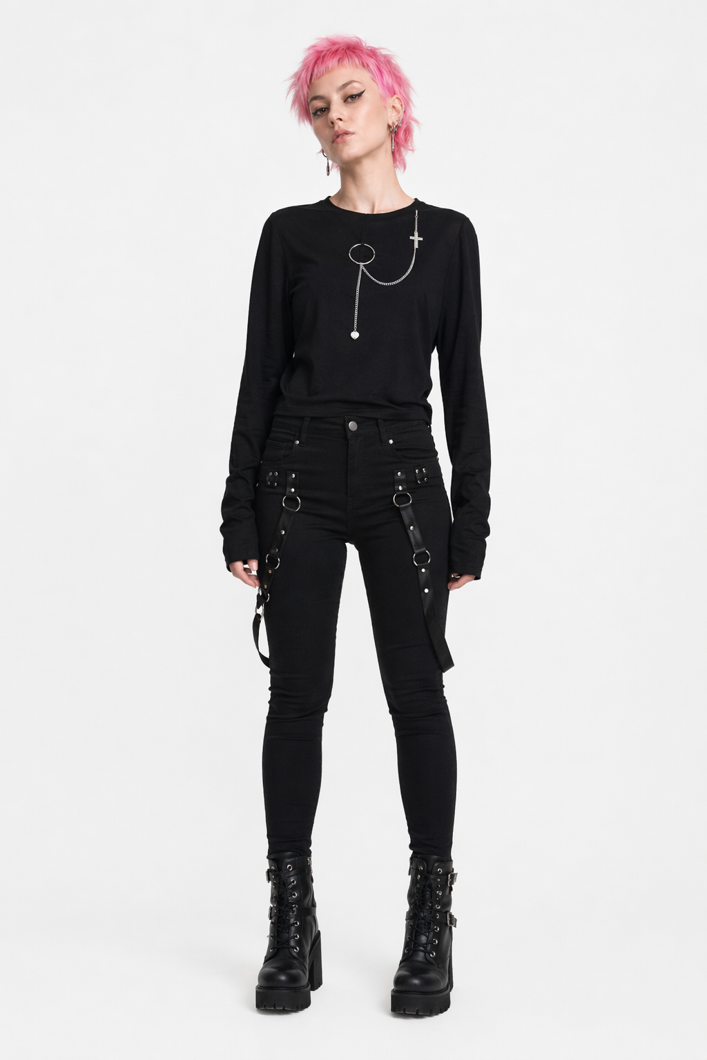 Rain Gothic Two Piece Set. Black