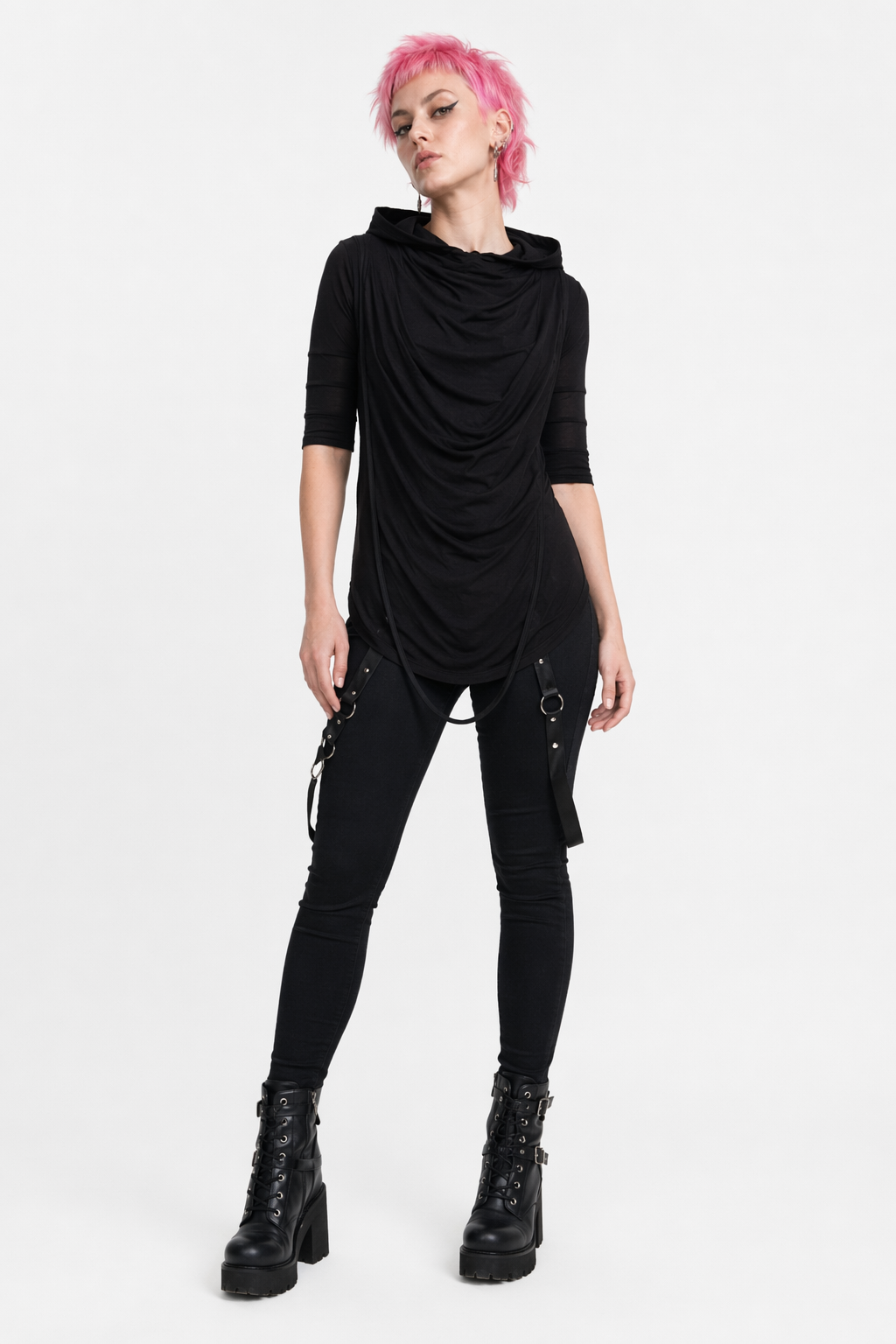 99' Black Hooded Top in Multiple Colors black