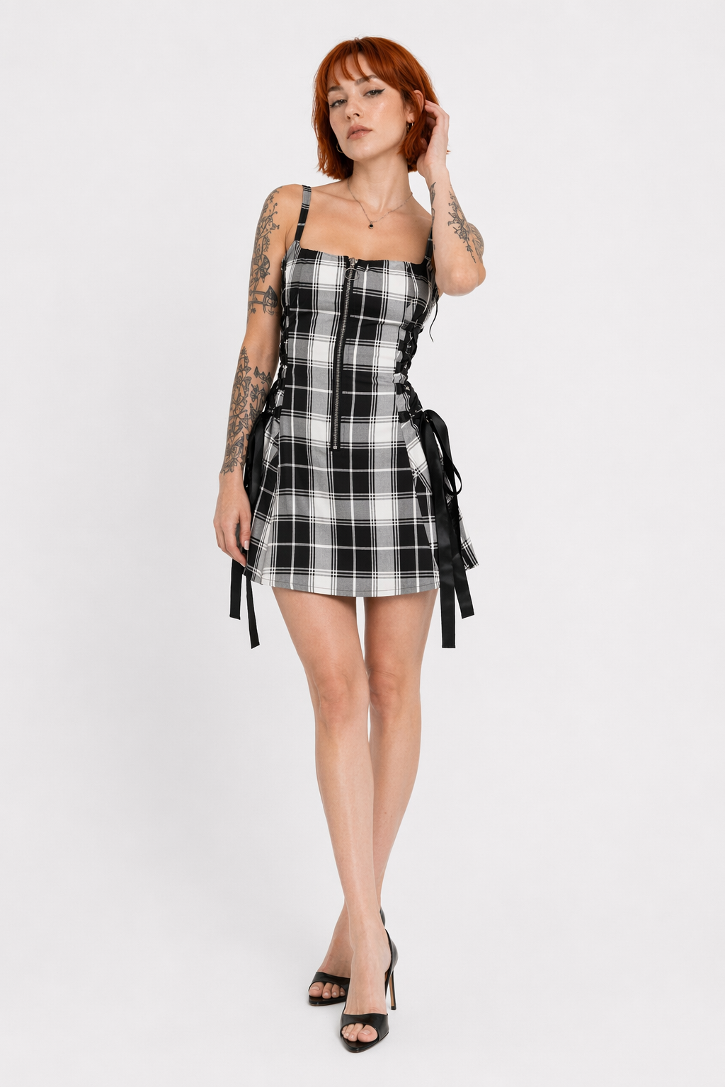 Game On' Grunge Plaid Dress Dress