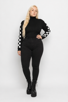 "Cozy Long-sleeve Turtleneck Sweater" Black
