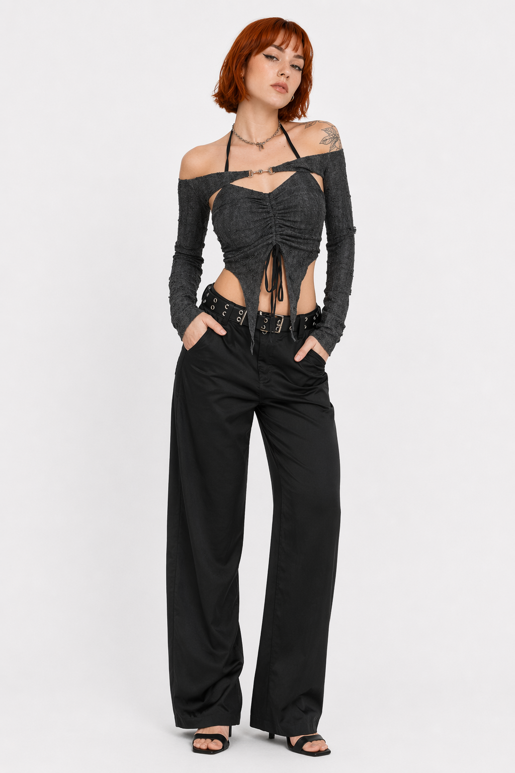 Grunge Backless Crop Top Default